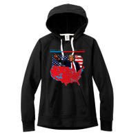 2024 Electoral Map Trump 312 Red 2024 Election Results Map Women's Fleece Hoodie