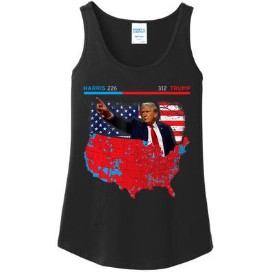 2024 Electoral Map Trump 312 Red 2024 Election Results Map Ladies Essential Tank