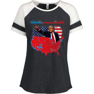 2024 Electoral Map Trump 312 Red 2024 Election Results Map Enza Ladies Jersey Colorblock Tee