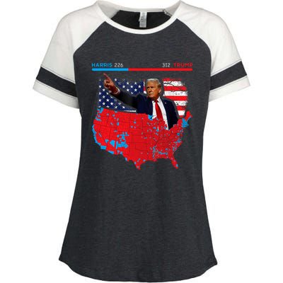 2024 Electoral Map Trump 312 Red 2024 Election Results Map Enza Ladies Jersey Colorblock Tee