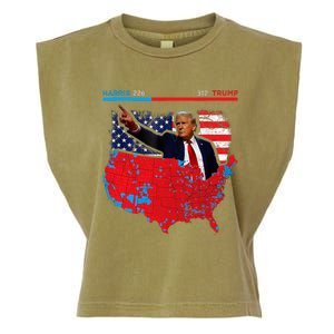 2024 Electoral Map Trump 312 Red 2024 Election Results Map Garment-Dyed Women's Muscle Tee