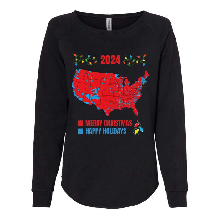 2024 Electoral Map Merry Christmas Trump Landslide Holiday Womens California Wash Sweatshirt