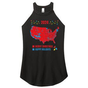 2024 Electoral Map Merry Christmas Trump Landslide Holiday Women's Perfect Tri Rocker Tank