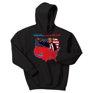 2024 Electoral Map Trump 312 Red 2024 Election Results Map Kids Hoodie