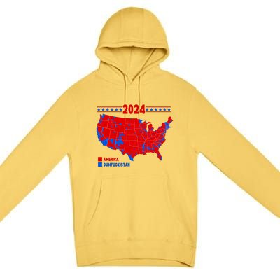 2024 Electoral Map America Dumfuckistan Election Humor Premium Pullover Hoodie