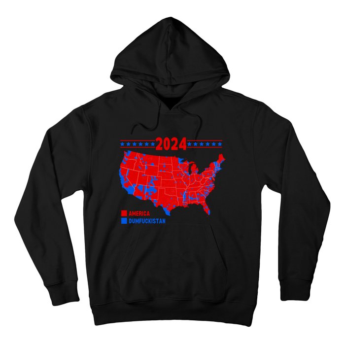 2024 Electoral Map America Dumfuckistan Election Humor Hoodie