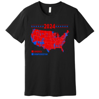 2024 Electoral Map America Dumfuckistan Election Humor Premium T-Shirt