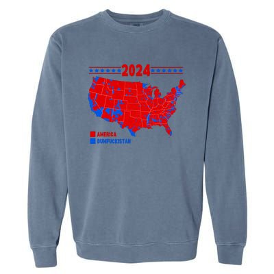 2024 Electoral Map America Dumfuckistan Election Humor Garment-Dyed Sweatshirt