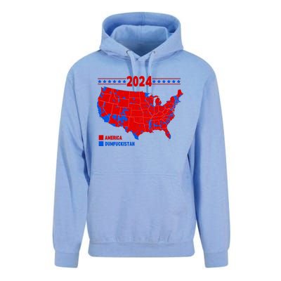 2024 Electoral Map America Dumfuckistan Election Humor Unisex Surf Hoodie