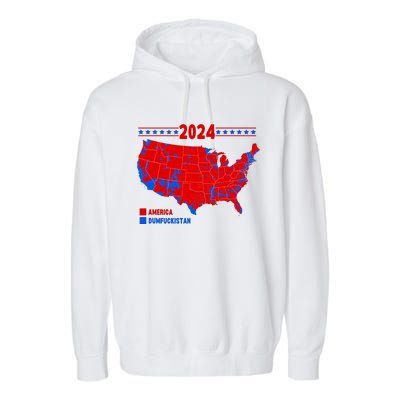 2024 Electoral Map America Dumfuckistan Election Humor Garment-Dyed Fleece Hoodie