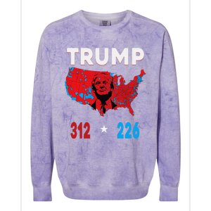 2024 Electoral Map Trump 312 Red Election 2024 Results Map Colorblast Crewneck Sweatshirt