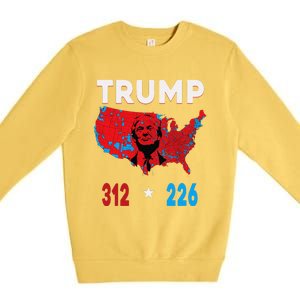 2024 Electoral Map Trump 312 Red Election 2024 Results Map Premium Crewneck Sweatshirt