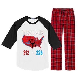 2024 Electoral Map Trump 312 Red Election 2024 Results Map Raglan Sleeve Pajama Set