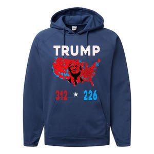 2024 Electoral Map Trump 312 Red Election 2024 Results Map Performance Fleece Hoodie