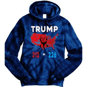 2024 Electoral Map Trump 312 Red Election 2024 Results Map Tie Dye Hoodie