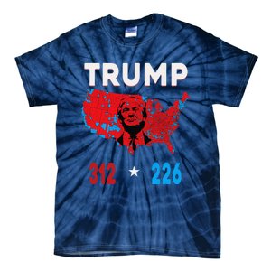 2024 Electoral Map Trump 312 Red Election 2024 Results Map Tie-Dye T-Shirt