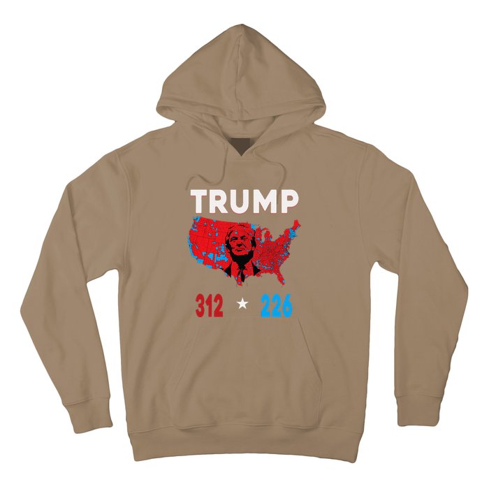 2024 Electoral Map Trump 312 Red Election 2024 Results Map Hoodie