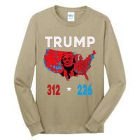 2024 Electoral Map Trump 312 Red Election 2024 Results Map Tall Long Sleeve T-Shirt