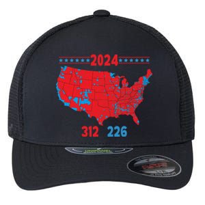 2024 Electoral Map Trump 312 Red 2024 Election Results Map Gift Flexfit Unipanel Trucker Cap