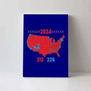 2024 Electoral Map Trump 312 Red 2024 Election Results Map Gift Canvas