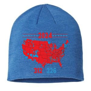 2024 Electoral Map Trump 312 Red 2024 Election Results Map Gift Sustainable Beanie