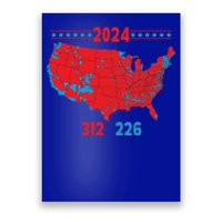 2024 Electoral Map Trump 312 Red 2024 Election Results Map Gift Poster