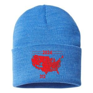 2024 Electoral Map Trump 312 Red 2024 Election Results Map Gift Sustainable Knit Beanie