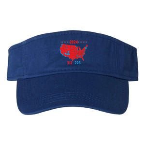 2024 Electoral Map Trump 312 Red 2024 Election Results Map Gift Valucap Bio-Washed Visor