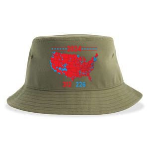 2024 Electoral Map Trump 312 Red 2024 Election Results Map Gift Sustainable Bucket Hat