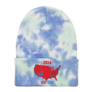 2024 Electoral Map Trump 312 Red 2024 Election Results Map Gift Tie Dye 12in Knit Beanie