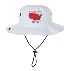 2024 Electoral Map Trump 312 Red 2024 Election Results Map Gift Legacy Cool Fit Booney Bucket Hat