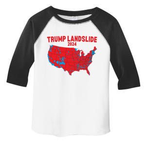 2024 Electoral Map Trump Landslide Red Election Map Gift Toddler Fine Jersey T-Shirt