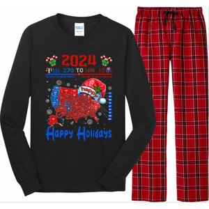 2024 Electoral Map Merry Christmas Trump Landslide Holiday Long Sleeve Pajama Set