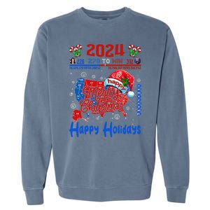 2024 Electoral Map Merry Christmas Trump Landslide Holiday Garment-Dyed Sweatshirt