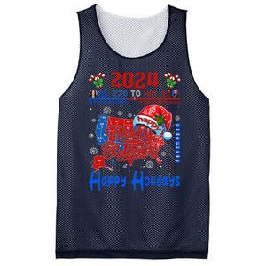 2024 Electoral Map Merry Christmas Trump Landslide Holiday Mesh Reversible Basketball Jersey Tank