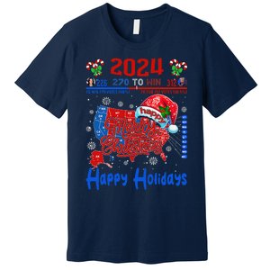 2024 Electoral Map Merry Christmas Trump Landslide Holiday Premium T-Shirt