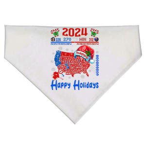 2024 Electoral Map Merry Christmas Trump Landslide Holiday USA-Made Doggie Bandana