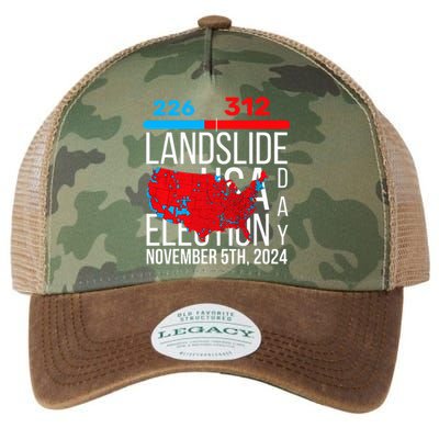 2024 Electoral Map Final Votes 312 Trump Landslide Legacy Tie Dye Trucker Hat