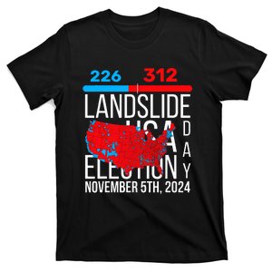 2024 Electoral Map Final Votes 312 Trump Landslide T-Shirt