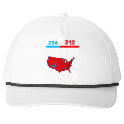 2024 Electoral Map Final Votes 312 Trump Landslide Snapback Five-Panel Rope Hat