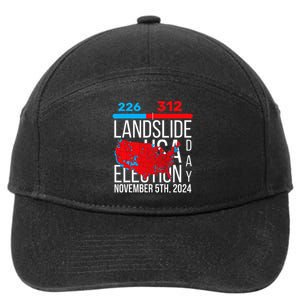 2024 Electoral Map Final Votes 312 Trump Landslide 7-Panel Snapback Hat