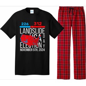 2024 Electoral Map Final Votes 312 Trump Landslide Pajama Set