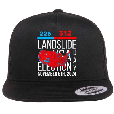 2024 Electoral Map Final Votes 312 Trump Landslide Flat Bill Trucker Hat