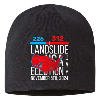 2024 Electoral Map Final Votes 312 Trump Landslide Sustainable Beanie