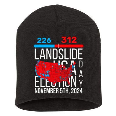 2024 Electoral Map Final Votes 312 Trump Landslide Short Acrylic Beanie