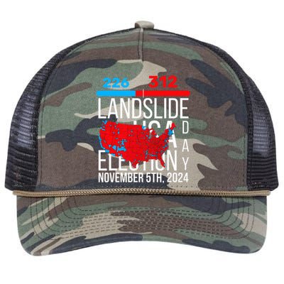 2024 Electoral Map Final Votes 312 Trump Landslide Retro Rope Trucker Hat Cap