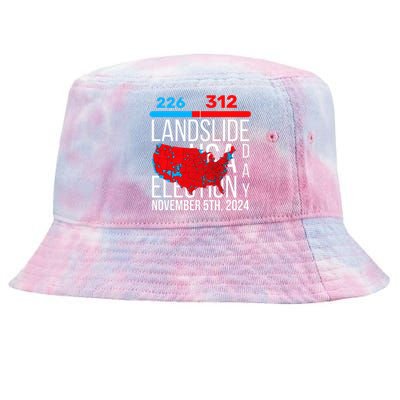 2024 Electoral Map Final Votes 312 Trump Landslide Tie-Dyed Bucket Hat