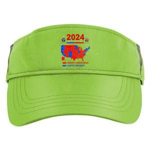 2024 Electoral Map Merry Christmas Trump Landslide Holiday Adult Drive Performance Visor