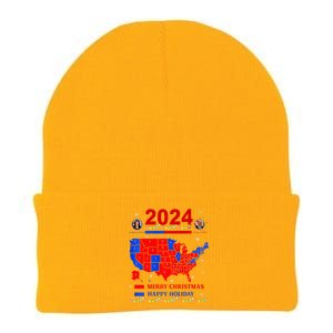 2024 Electoral Map Merry Christmas Trump Landslide Holiday Knit Cap Winter Beanie