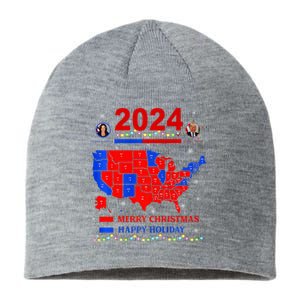 2024 Electoral Map Merry Christmas Trump Landslide Holiday Sustainable Beanie